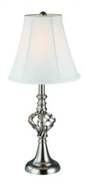 CAGE TBL LAMP W/POLISHED NICKEL